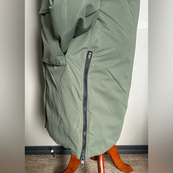 Spyder Women's Olive Hooded Puffer Coat - Picture 5 of 16